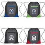 JH3092 Two-Tone Drawstring Sports Pack with Custom Imprint